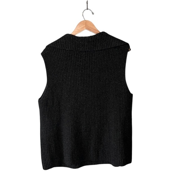 Vince | Cashmere Wool V-Neck Collared Sweater Vest - Picture 3 of 11